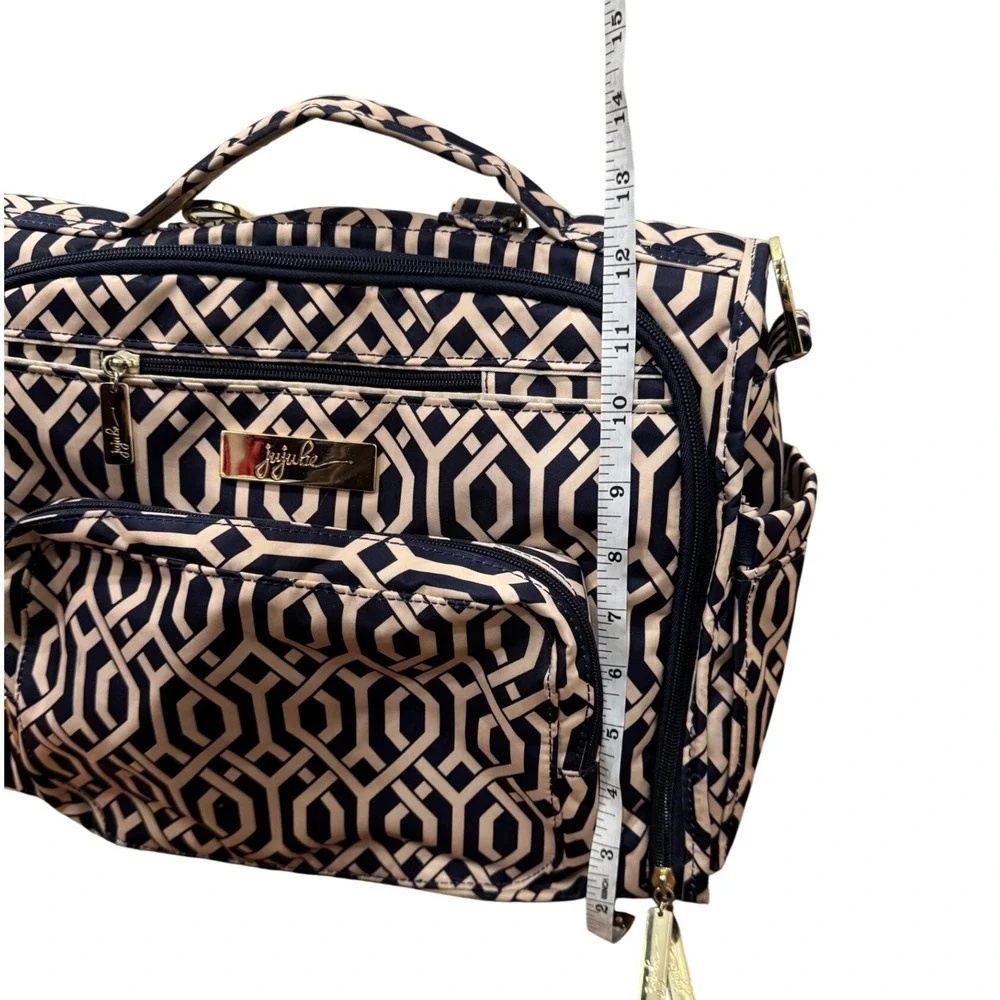 Jujube BFF Diaper Bag Duchess‎ Navy Cream Geometric Backpack Messenger Bag